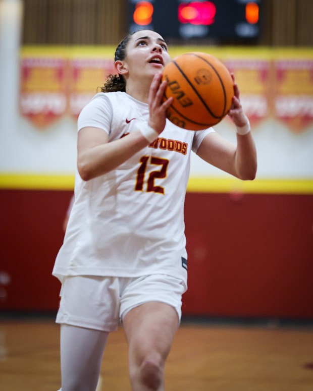 Mayleah Jackson goes up for two against Siskiyous earlier this year. She would score 14 and have a solid all-around game versus Lassen. (Steve Watson)