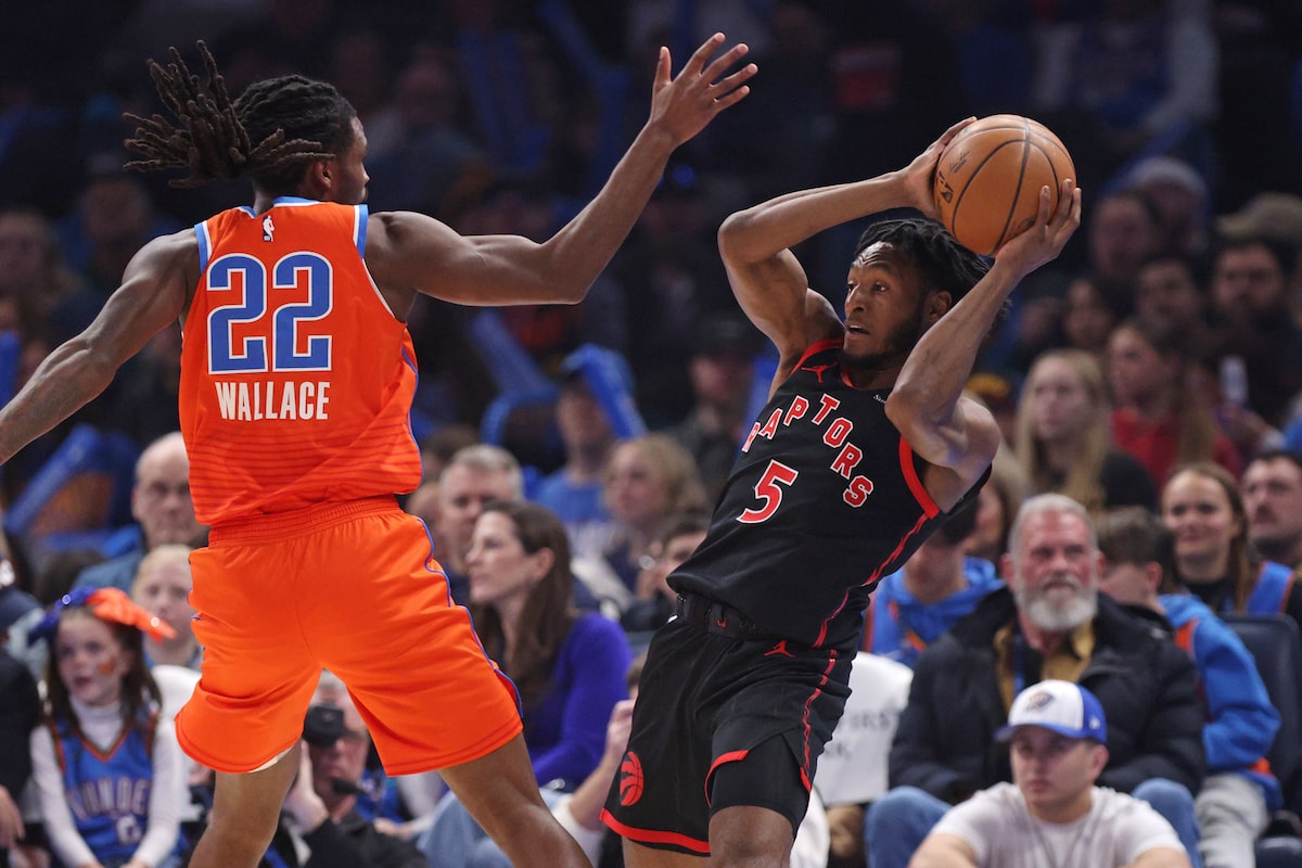 Quickley’s 23 points, 11 rebounds lead Raptors past Thunder