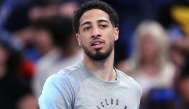 indiana pacers guard tyrese haliburton at nba finals 2025