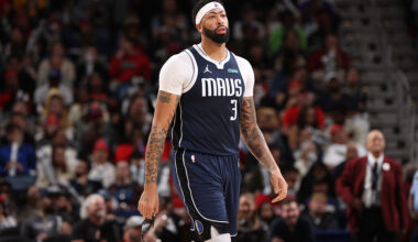 NEW ORLEANS, LA - DECEMBER 22: Anthony Davis #3 of the Dallas Mavericks looks on during the game against the New Orleans Pelicans on December 22, 2025 at the Smoothie King Center in New Orleans, Louisiana. NOTE TO USER: User expressly acknowledges and agrees that, by downloading and or using this Photograph, user is consenting to the terms and conditions of the Getty Images License Agreement. Mandatory Copyright Notice: Copyright 2025 NBAE (Photo by Joe Murphy/NBAE via Getty Images)