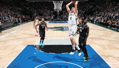 MINNEAPOLIS, MN - DECEMBER 27: Egor Demin #8 of the Brooklyn Nets dunks the ball during the game against the Minnesota Timberwolves on December 27, 2025 at Target Center in Minneapolis, Minnesota. NOTE TO USER: User expressly acknowledges and agrees that, by downloading and or using this Photograph, user is consenting to the terms and conditions of the Getty Images License Agreement. Mandatory Copyright Notice: Copyright 2025 NBAE (Photo by David Sherman/NBAE via Getty Images)