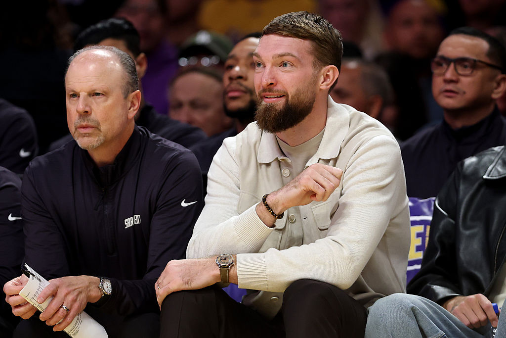 LOS ANGELES, CALIFORNIA - DECEMBER 28: Domantas Sabonis #11 of the Sacramento Kings looks on against the Los Angeles Lakers at Crypto.com Arena on December 28, 2025 in Los Angeles, California. NOTE TO USER: User expressly acknowledges and agrees that, by downloading and or using this photograph, user is consenting to the terms and conditions of the Getty Images License Agreement. (Photo by Luke Hales/Getty Images)