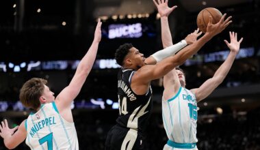 Giannis' Slam Puts Bucks Ahead in Final Seconds, Milwaukee Wins Thriller Over Kon Knueppel's Charlotte Hornets 122-121