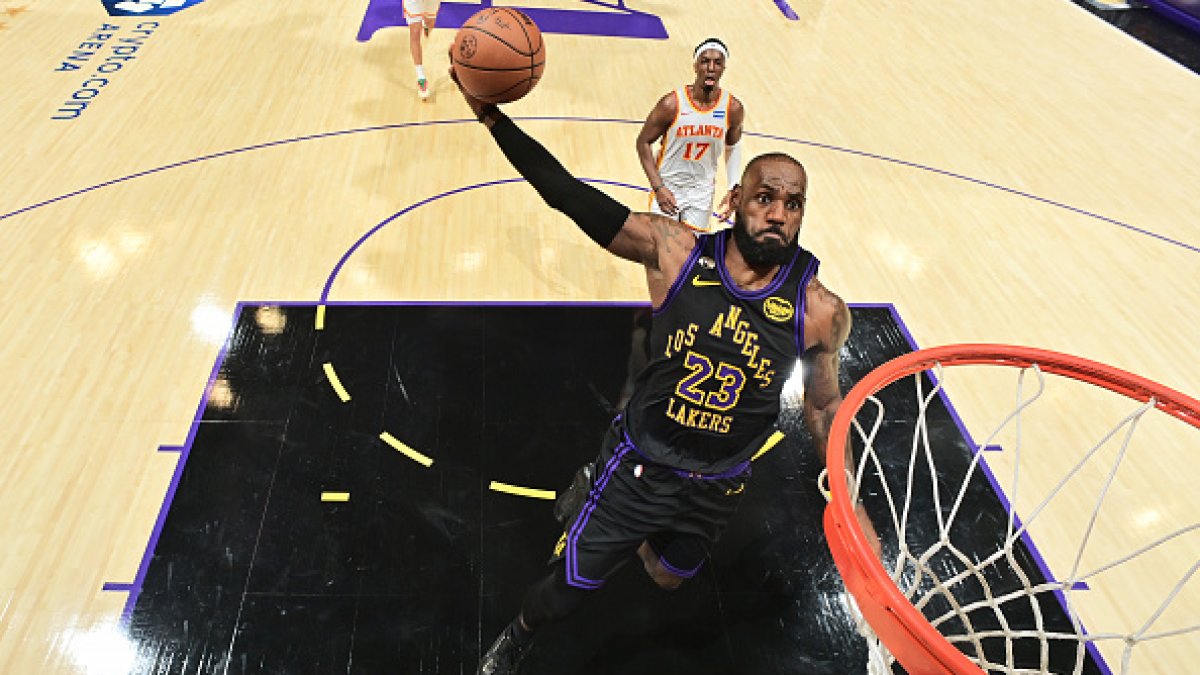 LeBron James nearly records a triple-double, as Lakers snap three-game losing streak with 141-116 win over Hawks – NBC Los Angeles