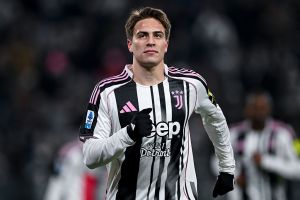 TURIN, ITALY - JANUARY 12: Kenan Yildiz of Juventus celebrates his goal during the Serie A match between Juventus FC and US Cremonese at Allianz Stadium on January 12, 2026 in Turin, Italy. (Photo by Image Photo Agency/Getty Images)
