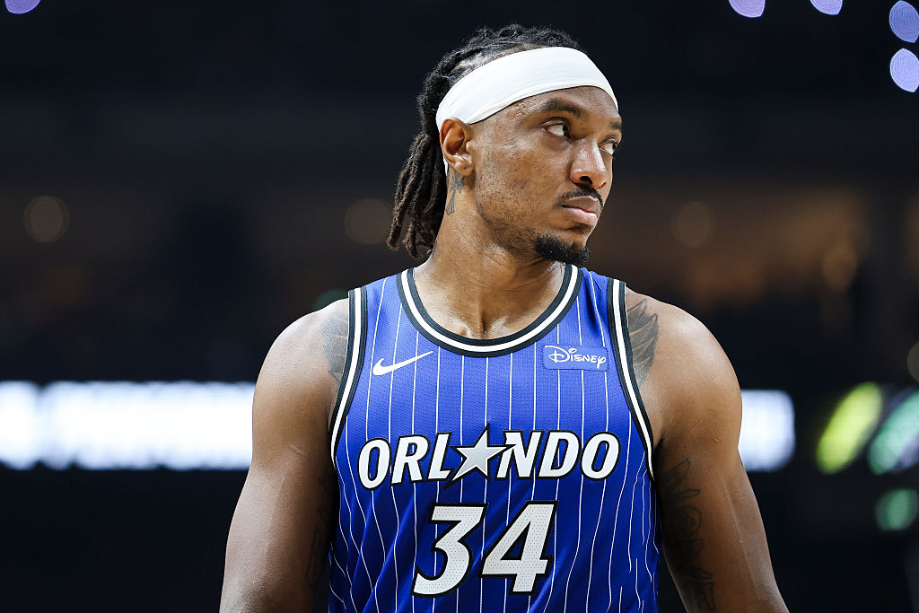BERLIN, GERMANY - JANUARY 15: Wendell Carter Jr. #34 of the Orlando Magic looks on during the fourth quarter of the NBA Match between Memphis Grizzlies and Orlando Magic at Uber Arena on January 15, 2026 in Berlin, Germany. NOTE TO USER: User expressly acknowledges and agrees that, by downloading and or using this photograph, user is consenting to the terms and conditions of the Getty Images License Agreement. (Photo by Maja Hitij/Getty Images)