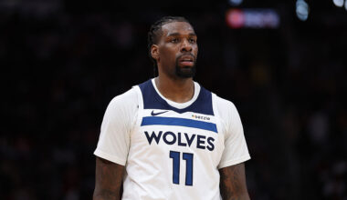 HOUSTON, TEXAS - JANUARY 16: Naz Reid #11 of the Minnesota Timberwolves looks on during the game against the Houston Rockets at Toyota Center on January 16, 2026 in Houston, Texas. User expressly acknowledges and agrees that, by downloading and or using this photograph, User is consenting to the terms and conditions of the Getty Images License Agreement. (Photo by Kenneth Richmond/Getty Images)