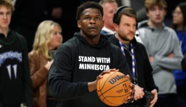 Timberwolves wear ‘We Stand With Minnesota’ shirts during pregame warmups
