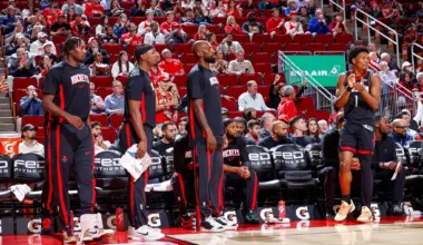 Houston Rockets Basketball courtside