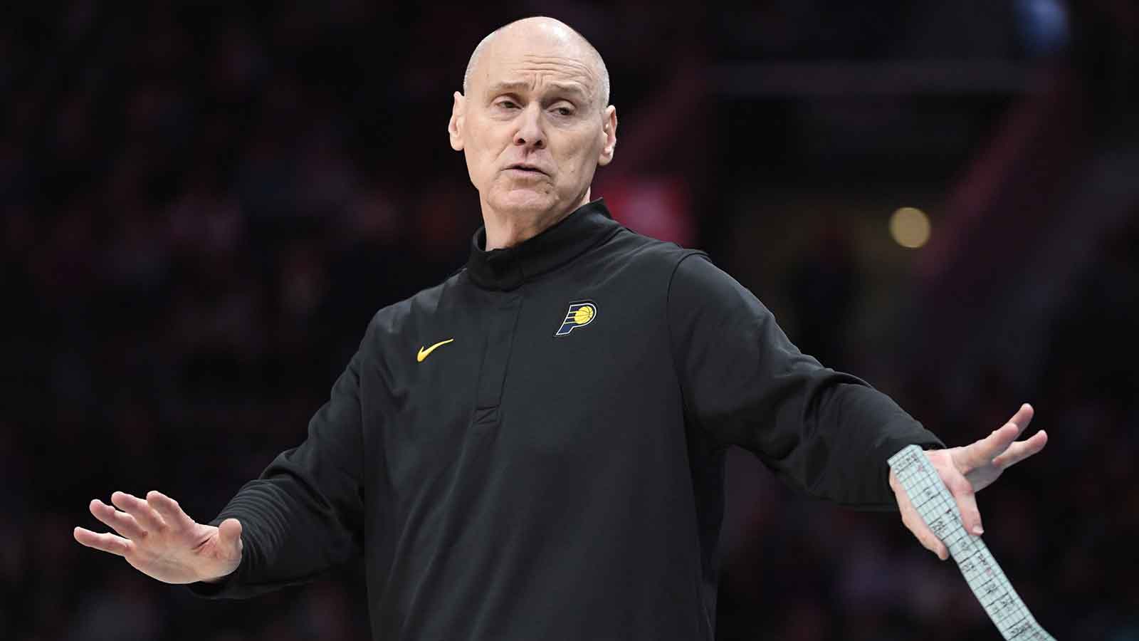Indiana Pacers head coach Rick Carlisle reacts during the second half against the Charlotte Hornets at the Spectrum Center.