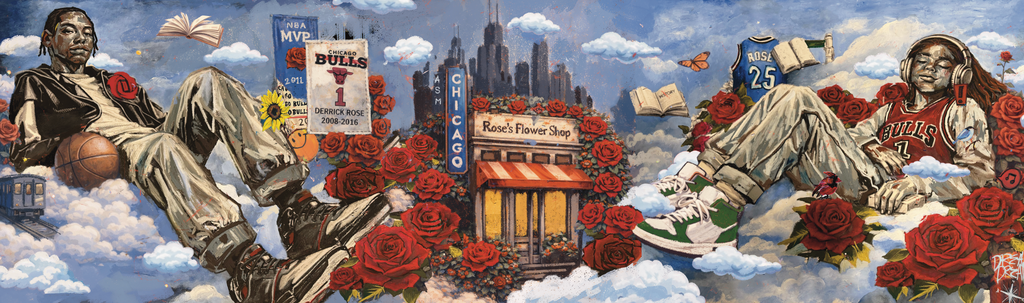 The Bulls and After School Matters unveiled a mural titled “Home Court of Dreams,” dedicated to Rose at the afterschool program’s new teen center at 1065 N. Orleans St. in Cabrini-Green.