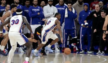 Sixers guard Tyrese Maxey had 20 points but shot only 7 of 25 from the field in Tuesday's loss to Phoenix.