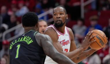 Durant passes Nowitzki for 6th place on NBA career scoring list as Rockets beat Pelicans 119-110
