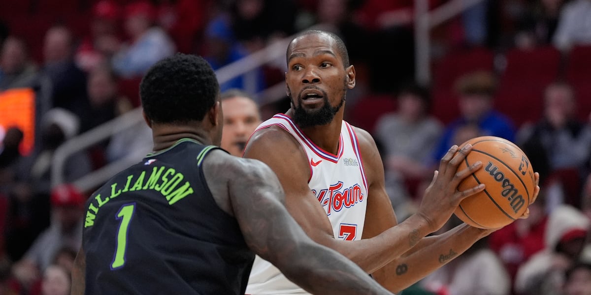 Durant passes Nowitzki for 6th place on NBA career scoring list as Rockets beat Pelicans 119-110