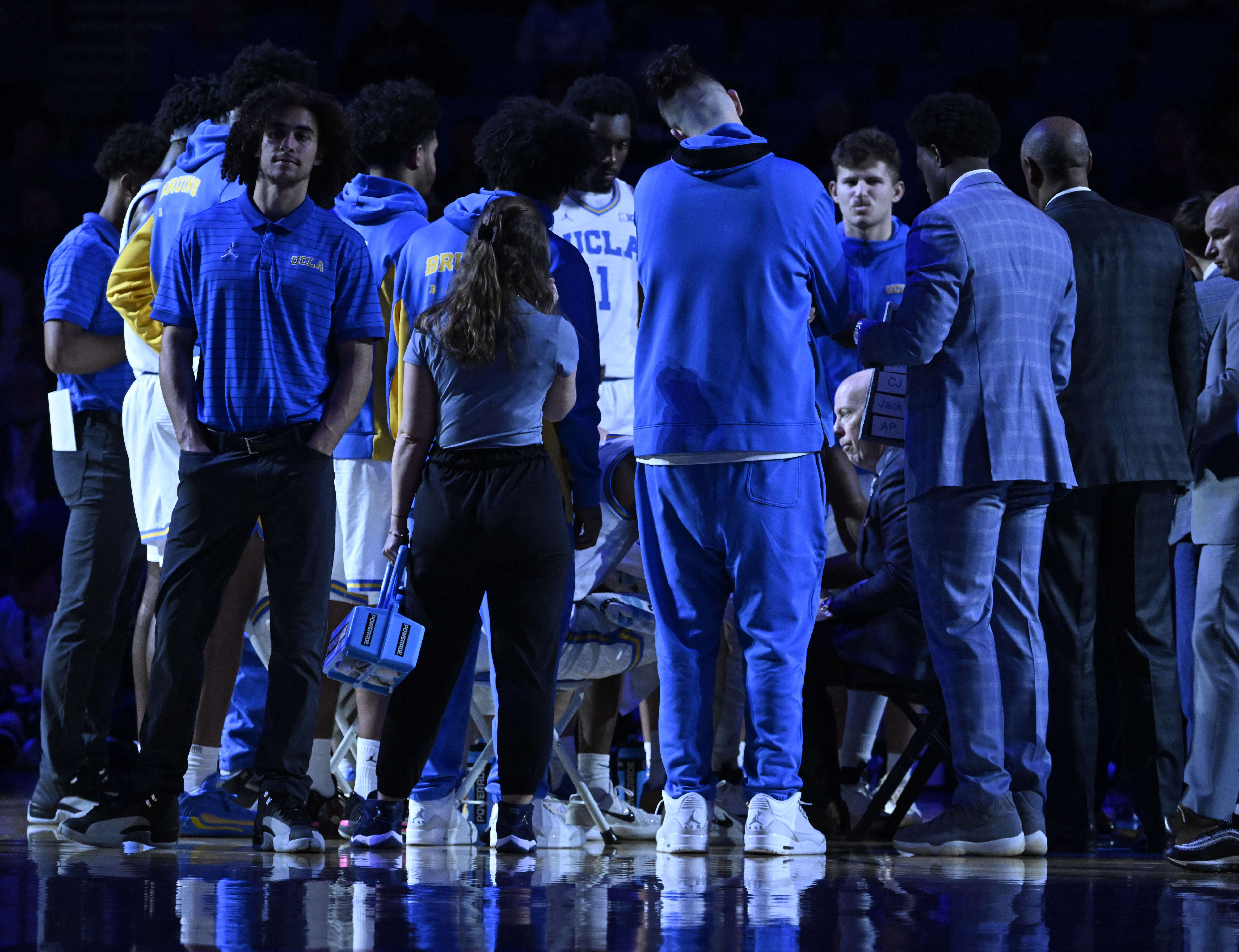 Head coach Mick Cronin of the UCLA Bruins during a...