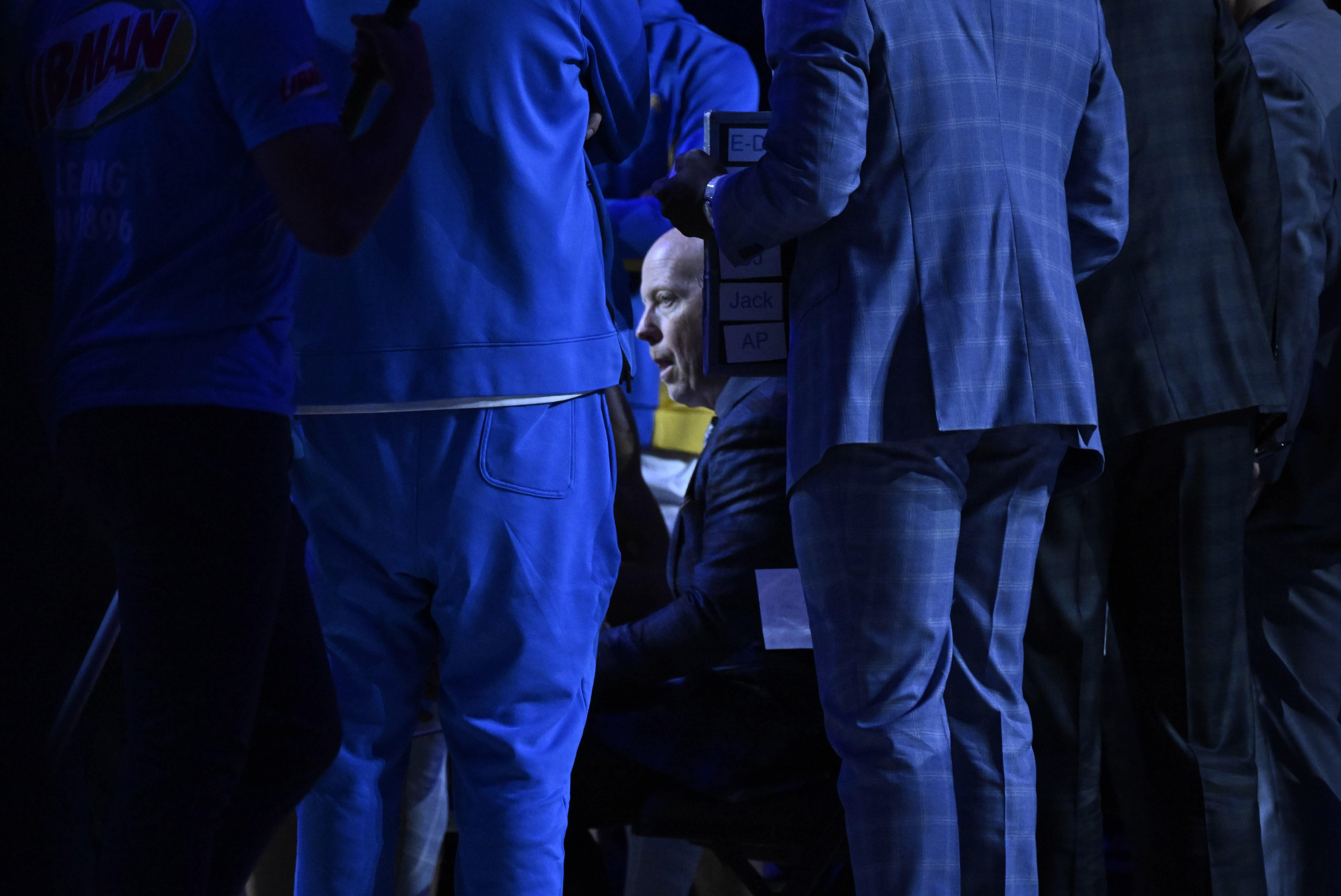 Head coach Mick Cronin of the UCLA Bruins during a...