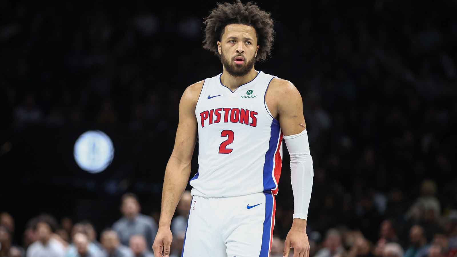 Detroit Pistons guard Cade Cunningham (2) at Barclays Center.