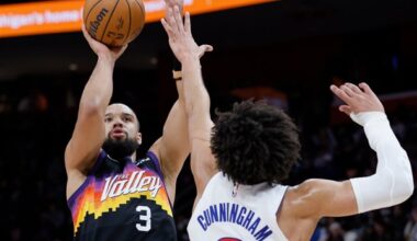 East-leading Pistons rally to beat short-handed Suns 108-105 for 4th win in 5 games