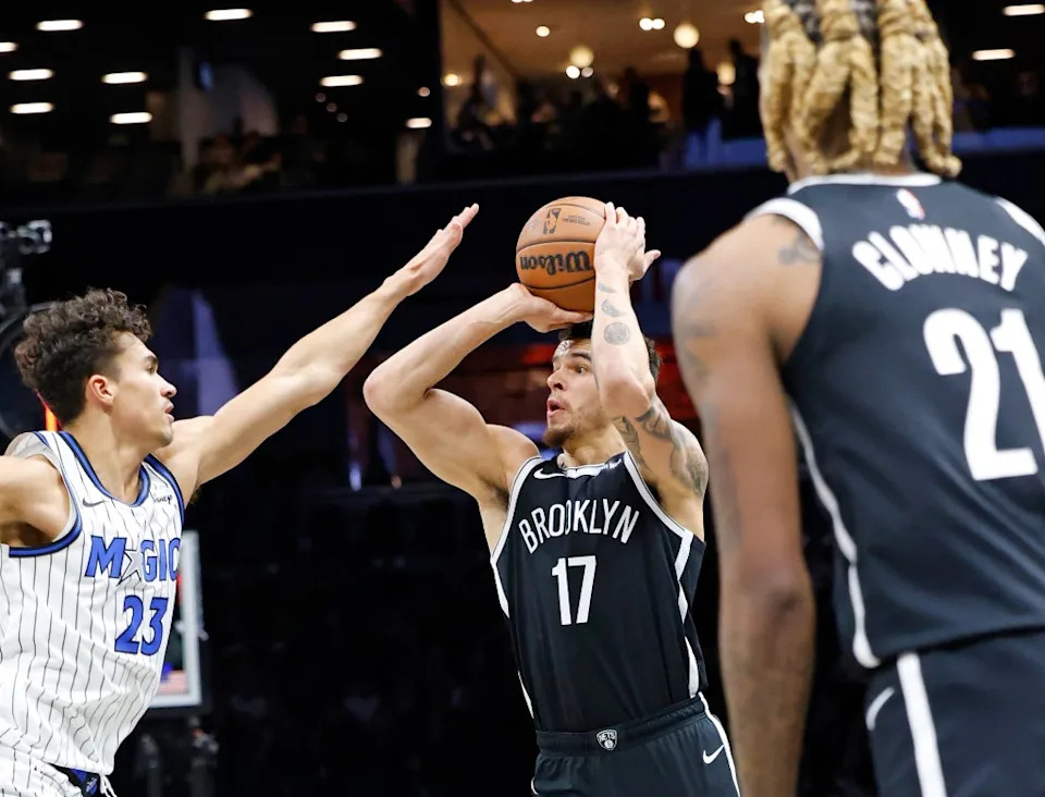 Michael Porter Jr. shoots a jumper during the first half of the Nets’ 104-103 overtime loss to the Magic on Jan. 7, 2025 at Barclays Center. Robert Sabo for NY Post