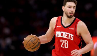Alperen Sengun #28 of the Houston Rockets in action during the game against the Minnesota Timberwolves at Toyota Center in Houston, Texas, US on Jan. 16, 2026. (AFP Photo)