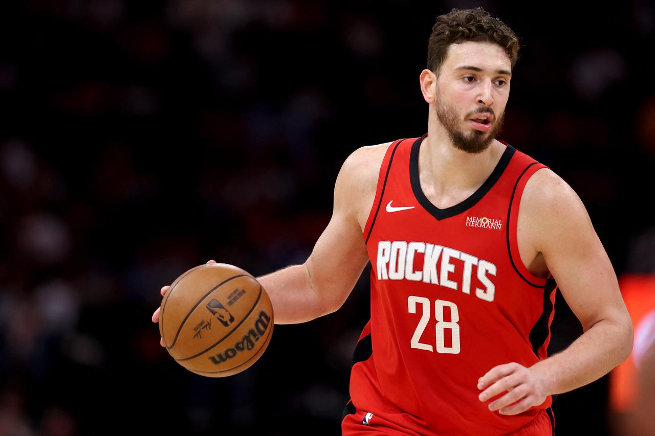 Alperen Sengun #28 of the Houston Rockets in action during the game against the Minnesota Timberwolves at Toyota Center in Houston, Texas, US on Jan. 16, 2026. (AFP Photo)