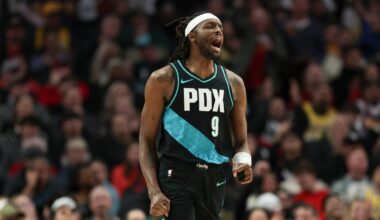 Sharpe leads Blazers to 132-116 win over the Lakers, playing without Doncic