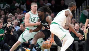 Blazers guard Jrue Holiday gets champion's welcome in return to Boston to face Celtics