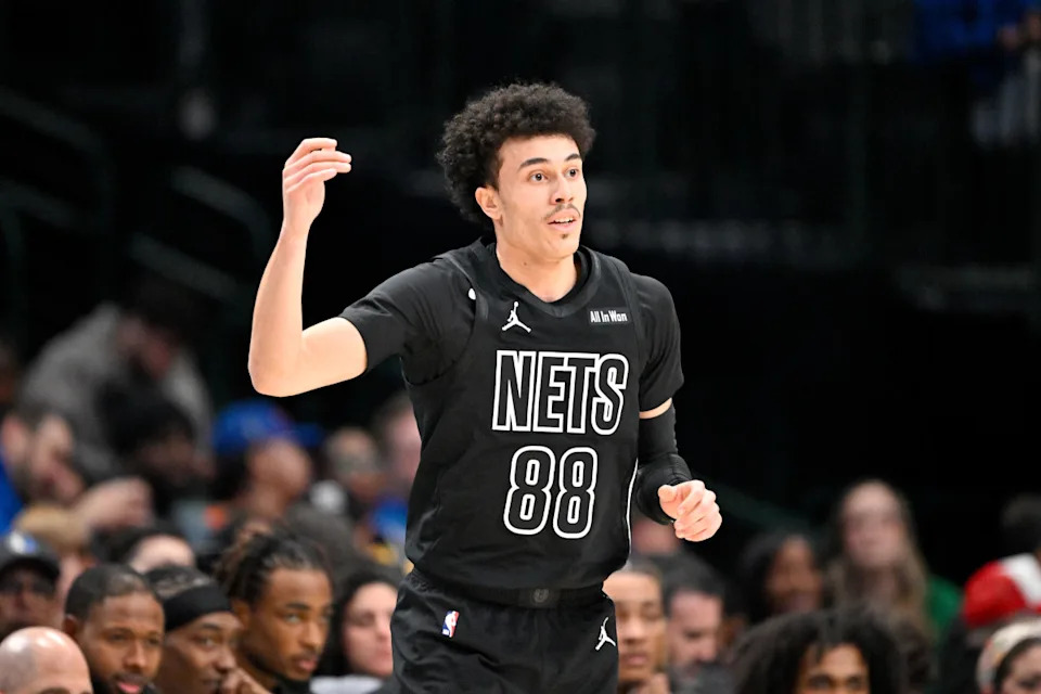 Brooklyn Nets guard Nolan Traore (88)Jerome Miron-Imagn Images