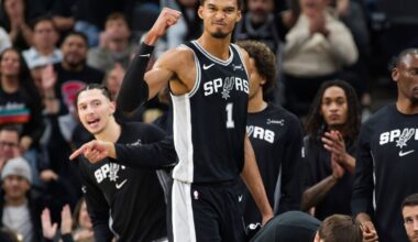 Spurs' Wembanyama leaves game vs. Knicks with apparent leg injury, returns to bench for end of game :: WRAL.com