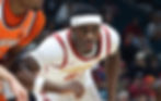 Killyan Toure of Iowa State plays defense during a college basketball game.