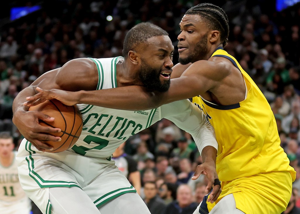 Jaylen Brown, Sam Hauser lead way as Celtics breeze past Pacers