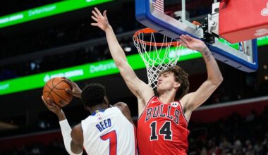 Chicago Bulls lose 108-93 to the Detroit Pistons on the road