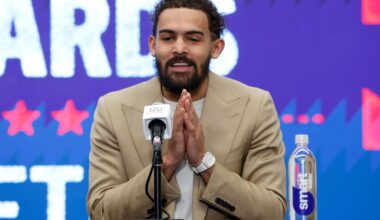 Atlanta Hawks guard Trae Young (11) shown while warming up on the court before the game Charlotte Hornets at State Farm Arena.