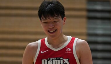 Yang Hansen Produces 22 and 7 in Rip City Remix Win Over OKC Blue