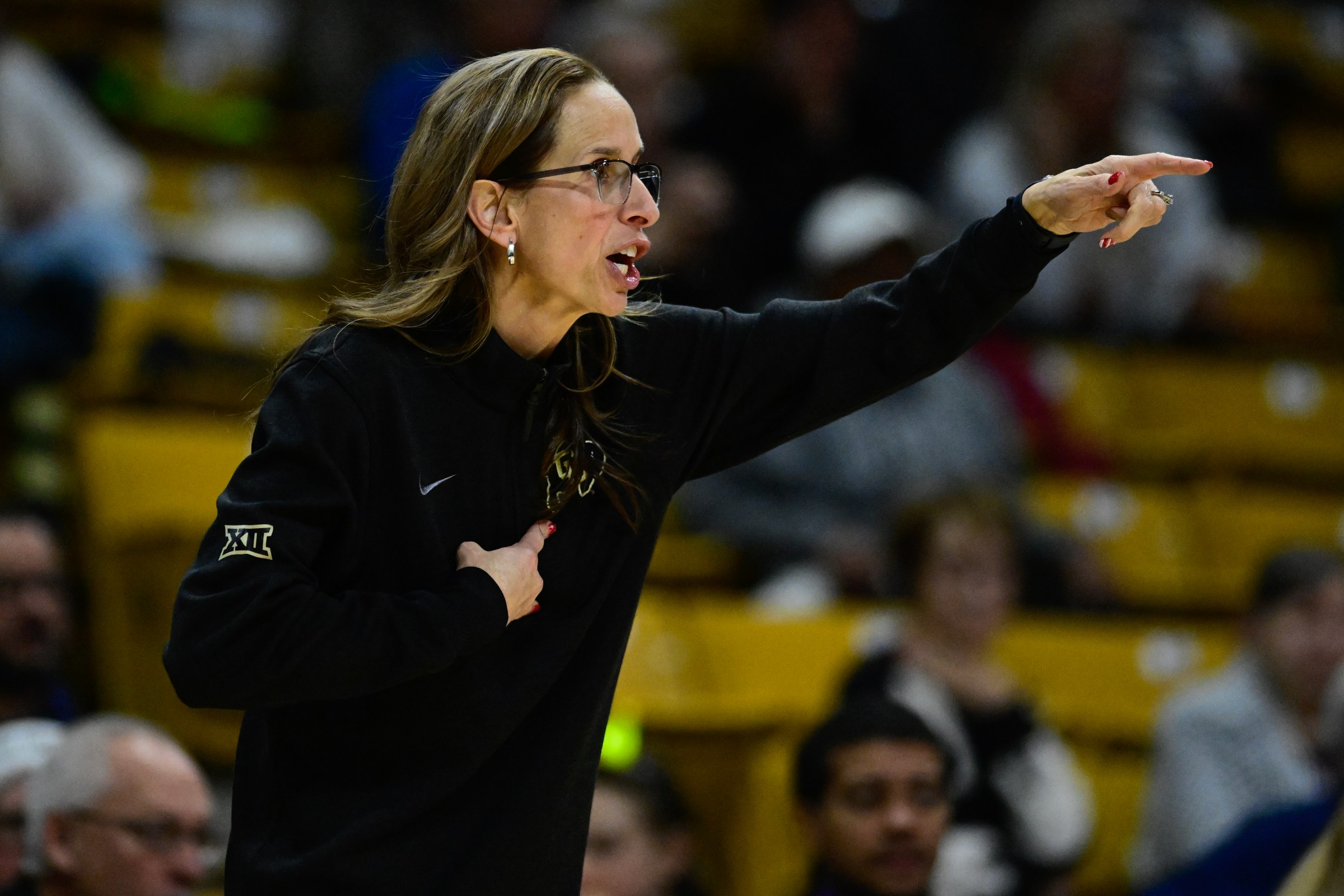 BOULDER, CO - DECEMBER 16:Colorado Buffaloes head coach JR Payne calls out to the team during the game against the Northern Colorado Bears at the CU Events Center on Tuesday, Dec. 16, 2025. (Photo by Matthew Jonas/MediaNews Group/Boulder Daily Camera via Getty Images)