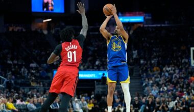 Blazers, Warriors Set New NBA Three-Point Record