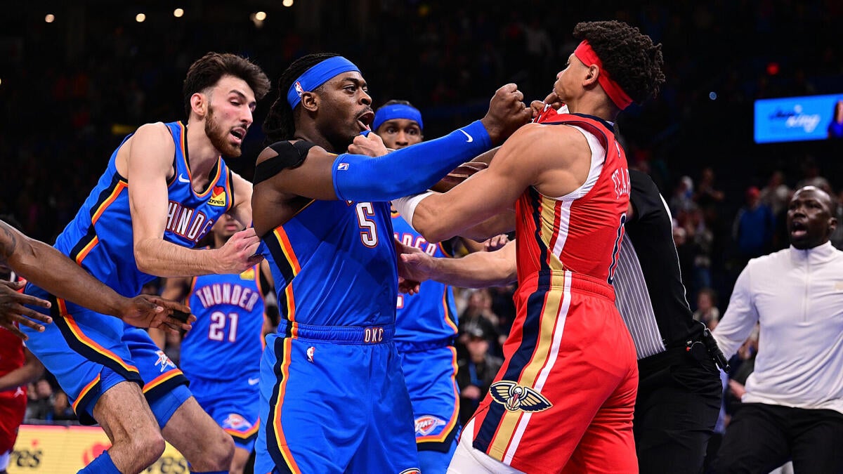 Jeremiah Fears calls out Lu Dort after scuffles in Thunder-Pelicans, Suns-Nets