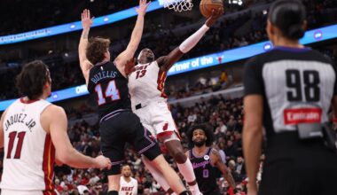 Powell scores 21, Adebayo scores 20 as Heat outlast Bulls for 116-113 win