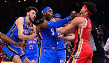 NBA games descend into chaos as late scuffles mar Thunder, Suns wins