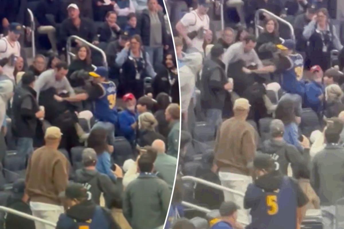 Fan brawl breaks out at Warriors-Bucks game in wild scene