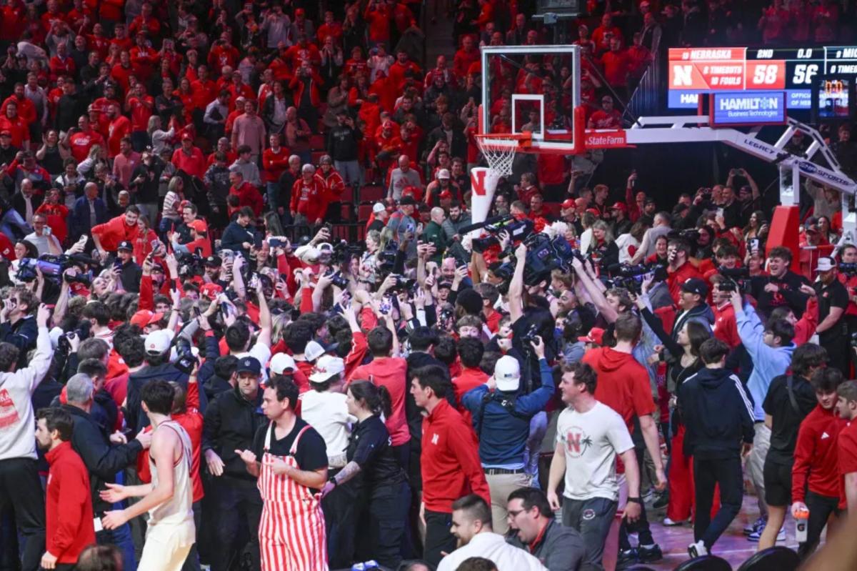 Unbeaten Nebraska actually wants fans to stop storming court