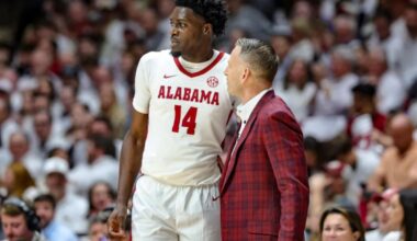 Charles Bediako plays first game back with Alabama after previously signing NBA contract