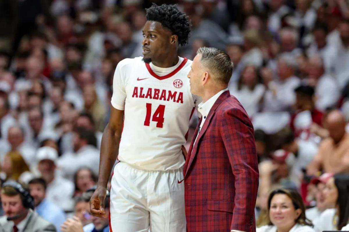 Charles Bediako plays first game back with Alabama after previously signing NBA contract