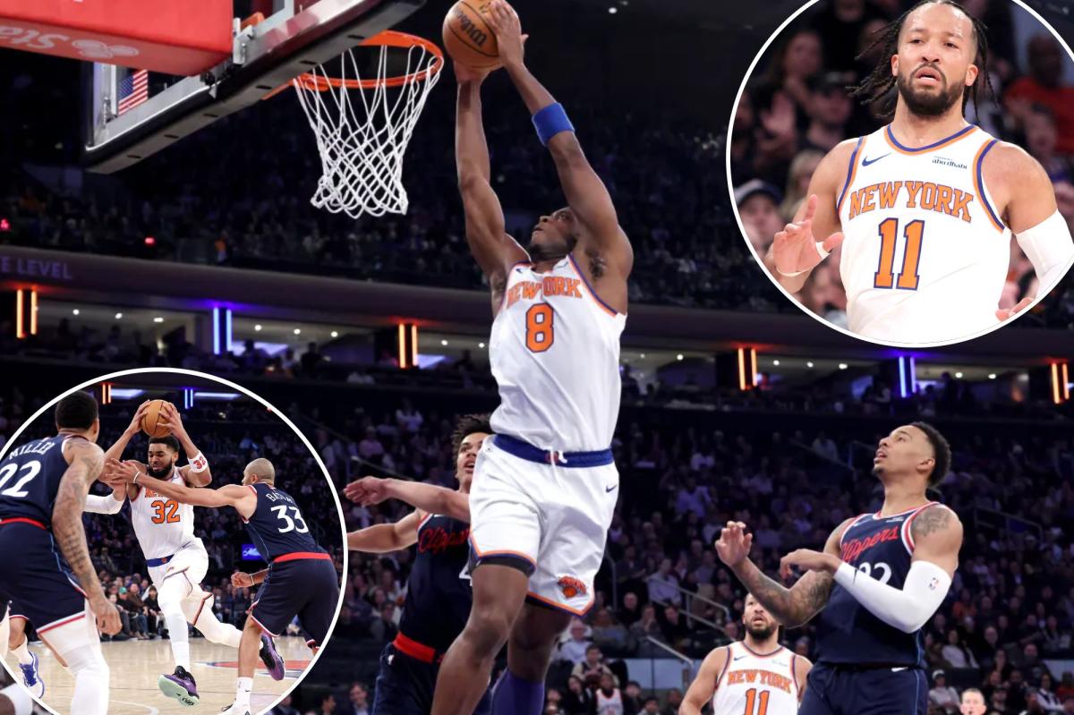Knicks roll past Clippers late to snap four-game losing streak