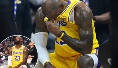 LeBron James fights back tears during Cavaliers tribute