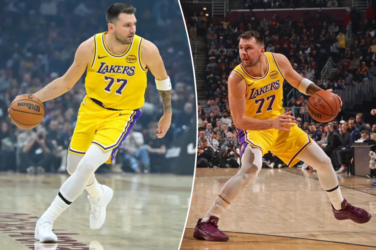 Lakers Luka Doncic not hurt after scary fall in Cleveland