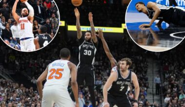 Knicks blow late double-digit lead to Spurs to end 2025 on sour note
