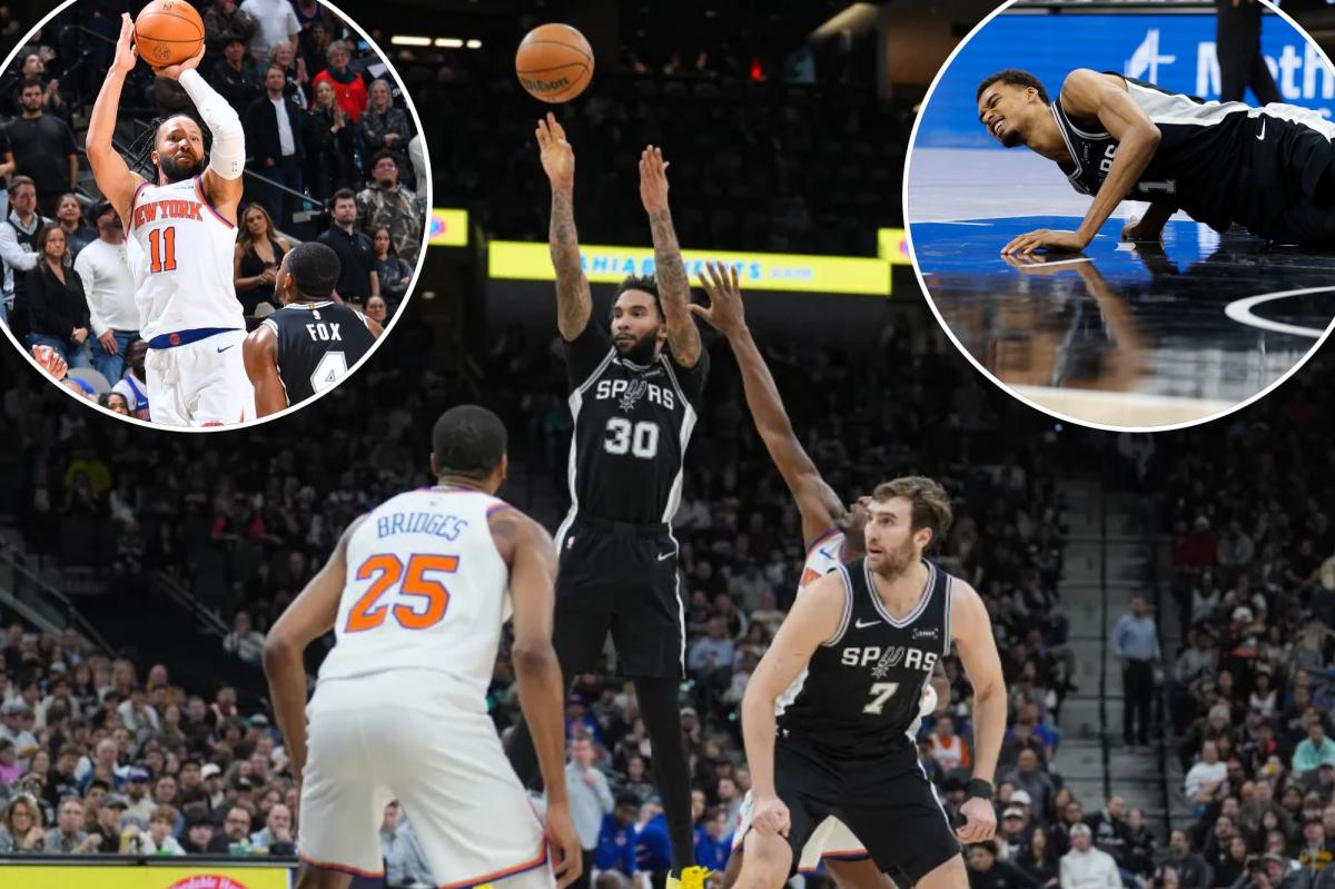Knicks blow late double-digit lead to Spurs to end 2025 on sour note