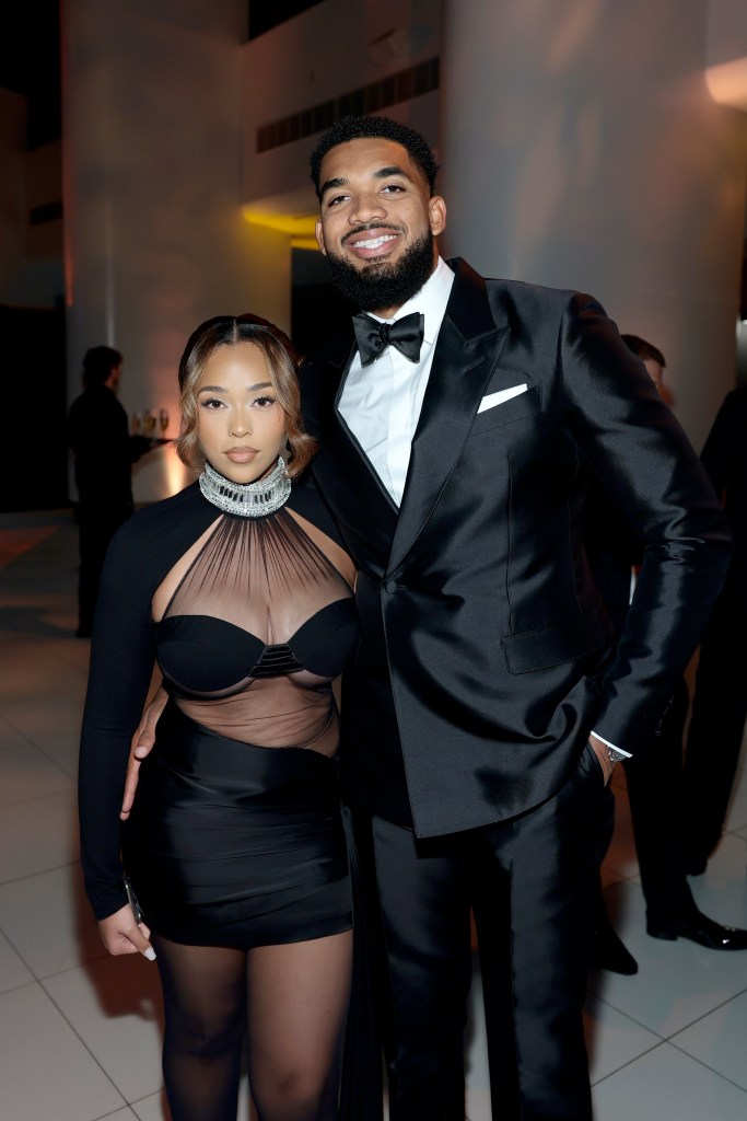 Jordyn Woods and Karl-Anthony Towns attend the Michael Rubin REFORM Alliance Casino Night Event on September 13, 2025 in Atlantic City, New Jersey.  