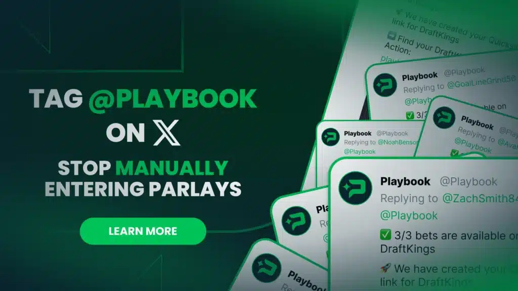 tag @playbook on x to stop manually entering parlays